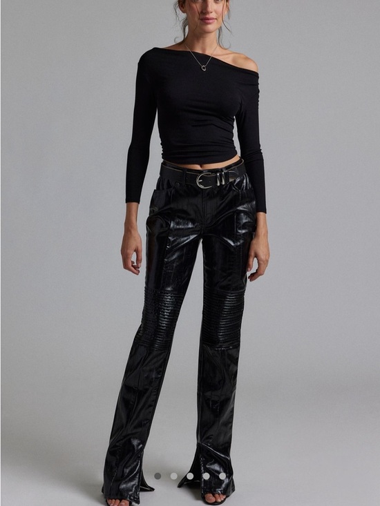 AFRM Pants - AFRM Dixon Faux Leather Straight Leg Pant